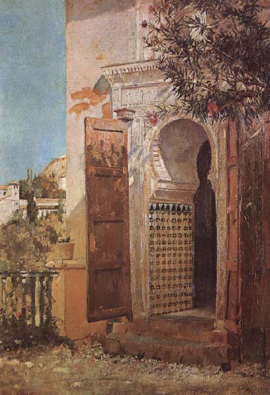 Tom roberts Moorish Doorway,Granada Norge oil painting art